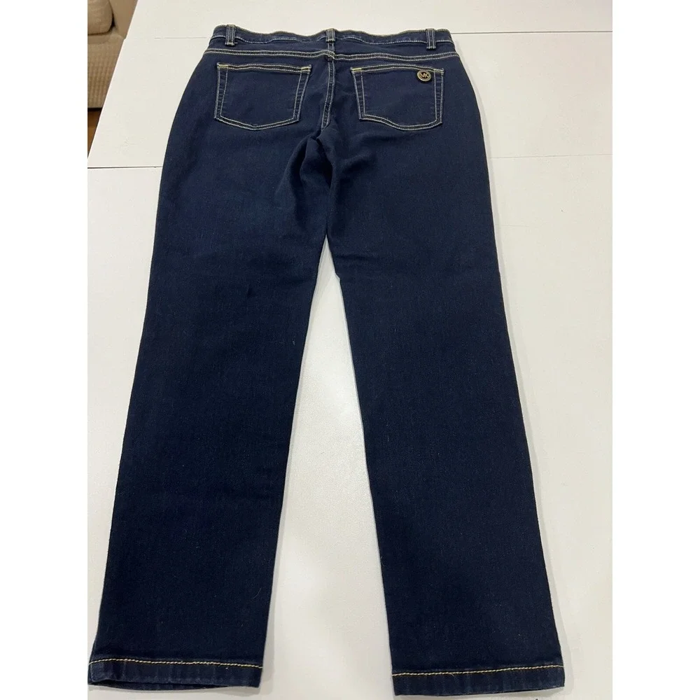 Michael Kors Womens Izzy Cropped Skinny Jeans Size 6 x 25  Dark Denim $99.00